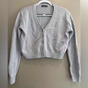 Brandy Melville greyish Light blue Button-Up Cardigan